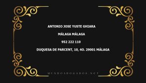 abogado Antonio Jose Yuste Ghiara en la localidad de Málaga