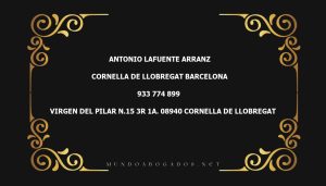 abogado Antonio Lafuente Arranz en la localidad de Cornella de Llobregat