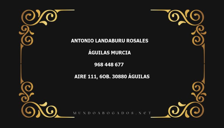 abogado Antonio Landaburu Rosales en la localidad de Águilas