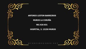 abogado Antonio Leston Barreiros en la localidad de Muros