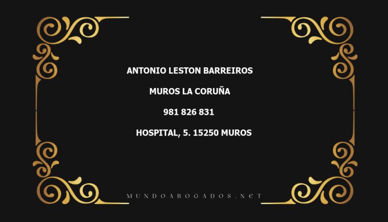 abogado Antonio Leston Barreiros en la localidad de Muros