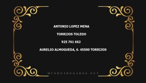 abogado Antonio Lopez Mena en la localidad de Torrijos