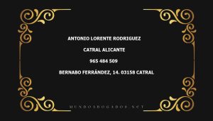 abogado Antonio Lorente Rodriguez en la localidad de Catral