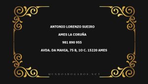 abogado Antonio Lorenzo Sueiro en la localidad de Ames