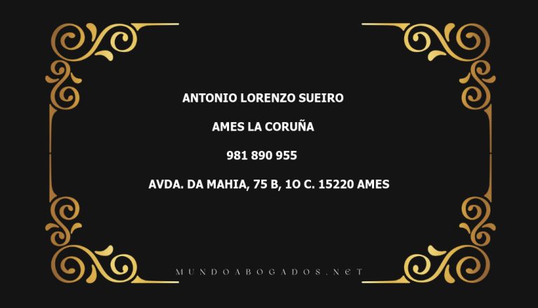 abogado Antonio Lorenzo Sueiro en la localidad de Ames