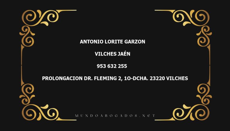 abogado Antonio Lorite Garzon en la localidad de Vilches