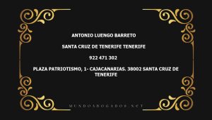 abogado Antonio Luengo Barreto en la localidad de Santa Cruz de Tenerife