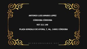 abogado Antonio Luis Amaro Lopez en la localidad de Córdoba