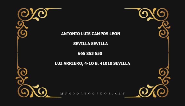 abogado Antonio Luis Campos Leon en la localidad de Sevilla