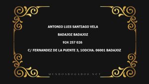 abogado Antonio Luis Santiago Vela en la localidad de Badajoz