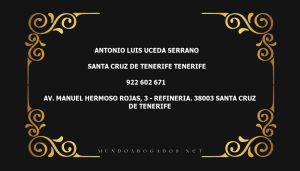 abogado Antonio Luis Uceda Serrano en la localidad de Santa Cruz de Tenerife