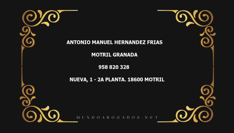 abogado Antonio Manuel Hernandez Frias en la localidad de Motril