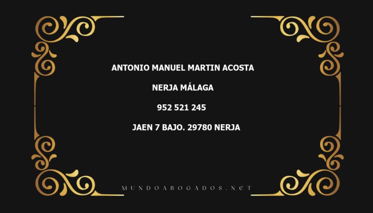 abogado Antonio Manuel Martin Acosta en la localidad de Nerja