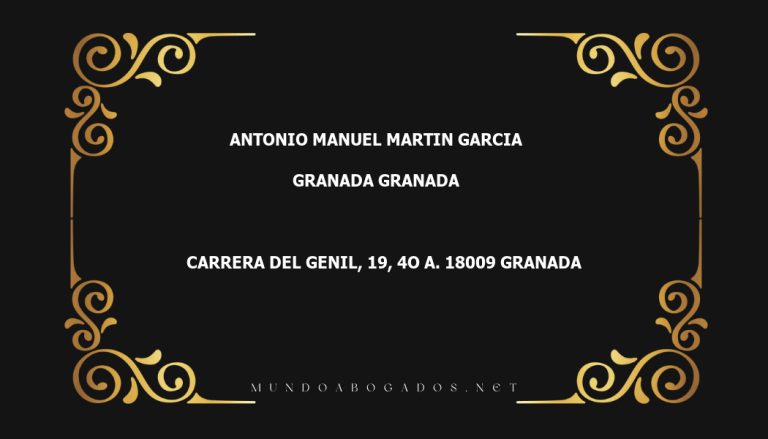 abogado Antonio Manuel Martin Garcia en la localidad de Granada