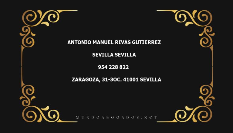 abogado Antonio Manuel Rivas Gutierrez en la localidad de Sevilla