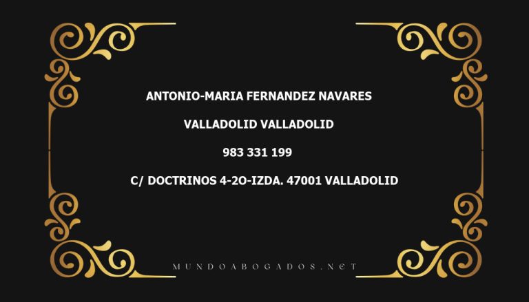 abogado Antonio-Maria Fernandez Navares en la localidad de Valladolid