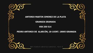 abogado Antonio Martin Jimenez De La Plata en la localidad de Granada