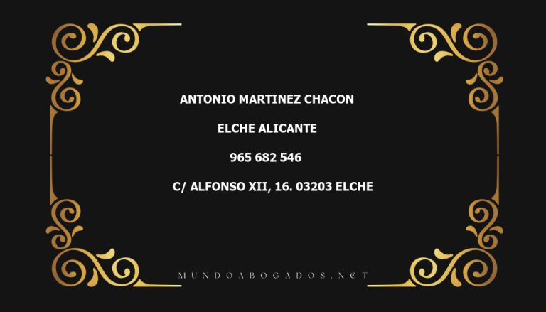 abogado Antonio Martinez Chacon en la localidad de Elche