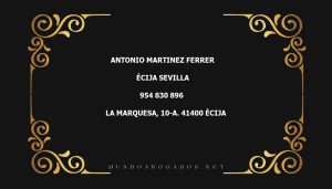 abogado Antonio Martinez Ferrer en la localidad de Écija