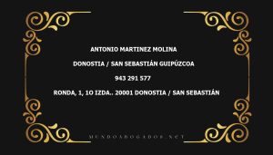 abogado Antonio Martinez Molina en la localidad de Donostia / San Sebastián