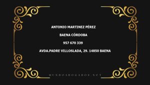 abogado Antonio Martinez Pérez en la localidad de Baena