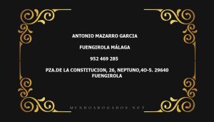 abogado Antonio Mazarro Garcia en la localidad de Fuengirola