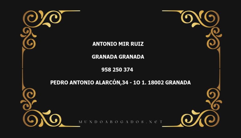 abogado Antonio Mir Ruiz en la localidad de Granada