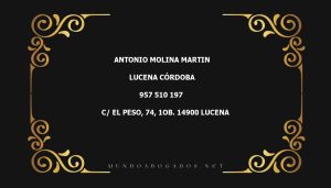 abogado Antonio Molina Martin en la localidad de Lucena