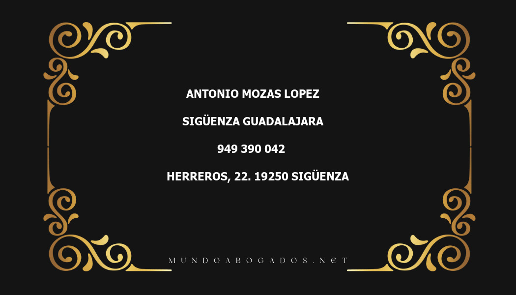 abogado Antonio Mozas Lopez en la localidad de Sigüenza