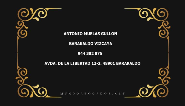 abogado Antonio Muelas Gullon en la localidad de Barakaldo