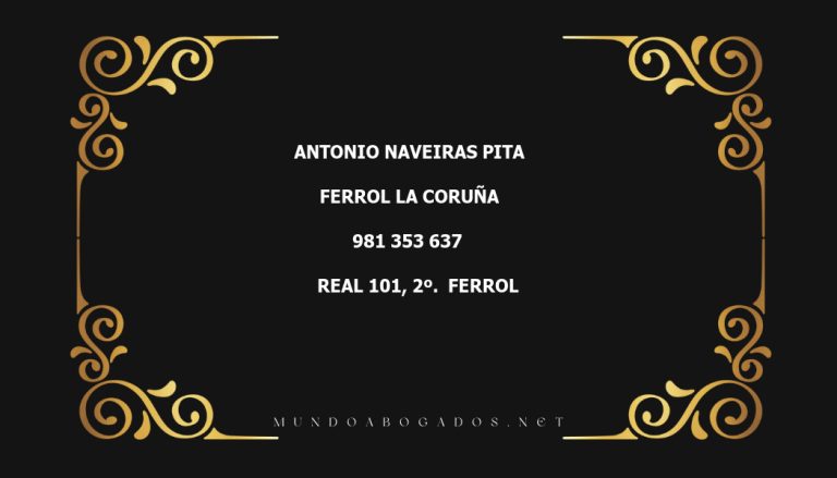 abogado Antonio Naveiras Pita en la localidad de Ferrol