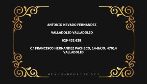 abogado Antonio Nevado Fernandez en la localidad de Valladolid