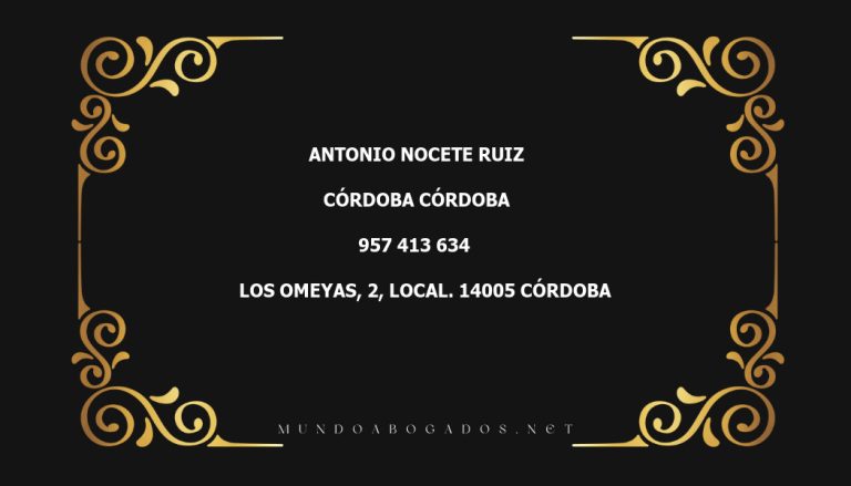 abogado Antonio Nocete Ruiz en la localidad de Córdoba