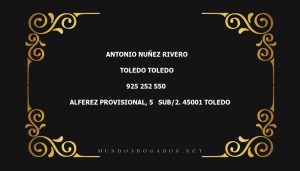 abogado Antonio Nuñez Rivero en la localidad de Toledo