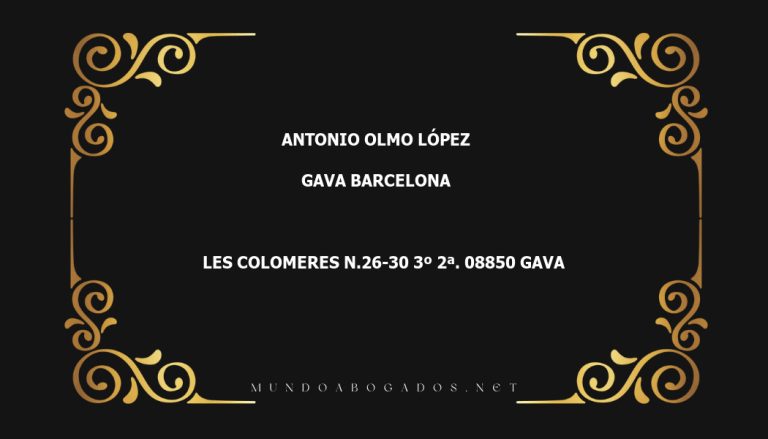 abogado Antonio Olmo López en la localidad de Gava