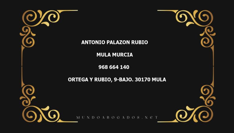 abogado Antonio Palazon Rubio en la localidad de Mula