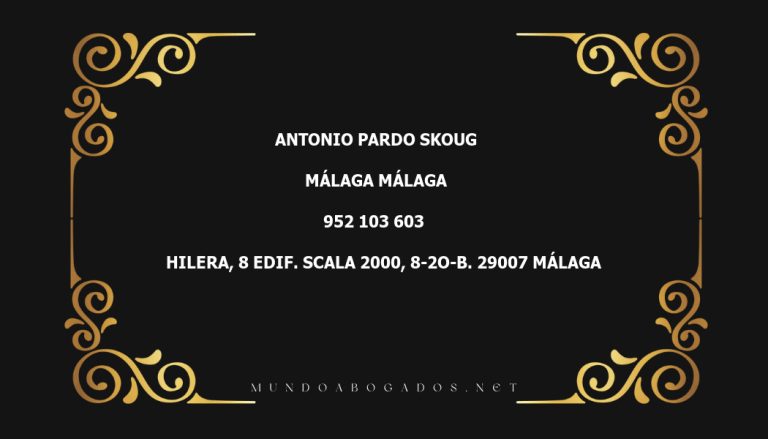 abogado Antonio Pardo Skoug en la localidad de Málaga