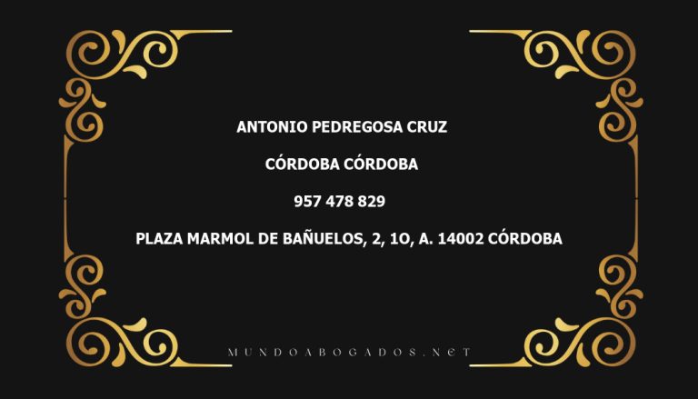 abogado Antonio Pedregosa Cruz en la localidad de Córdoba