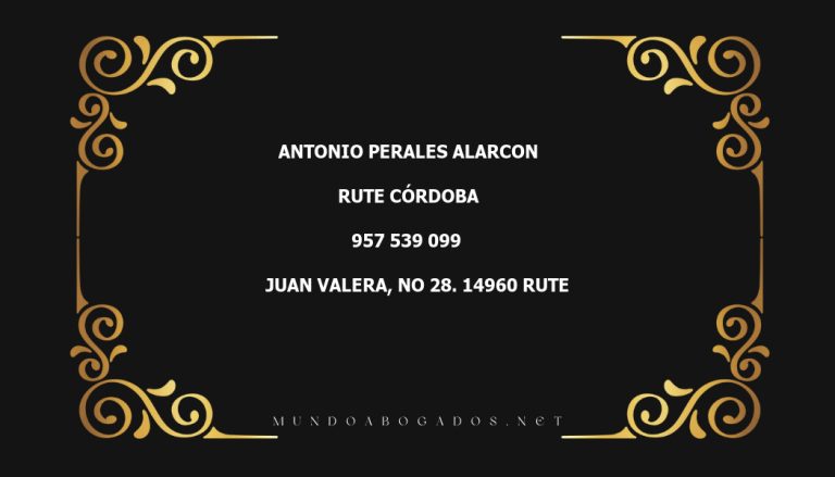 abogado Antonio Perales Alarcon en la localidad de Rute