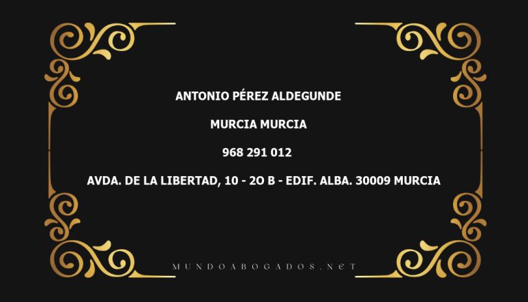 abogado Antonio Pérez Aldegunde en la localidad de Murcia