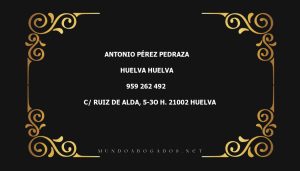 abogado Antonio Pérez Pedraza en la localidad de Huelva