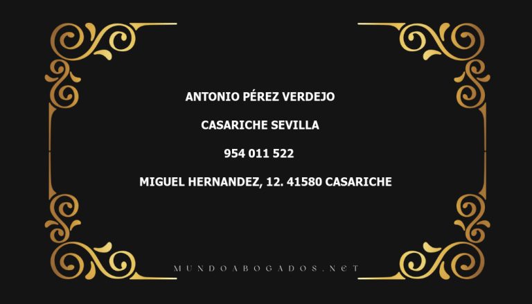 abogado Antonio Pérez Verdejo en la localidad de Casariche