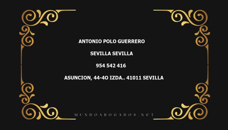 abogado Antonio Polo Guerrero en la localidad de Sevilla