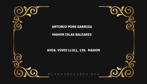 abogado Antonio Pons Garriga en la localidad de Mahon