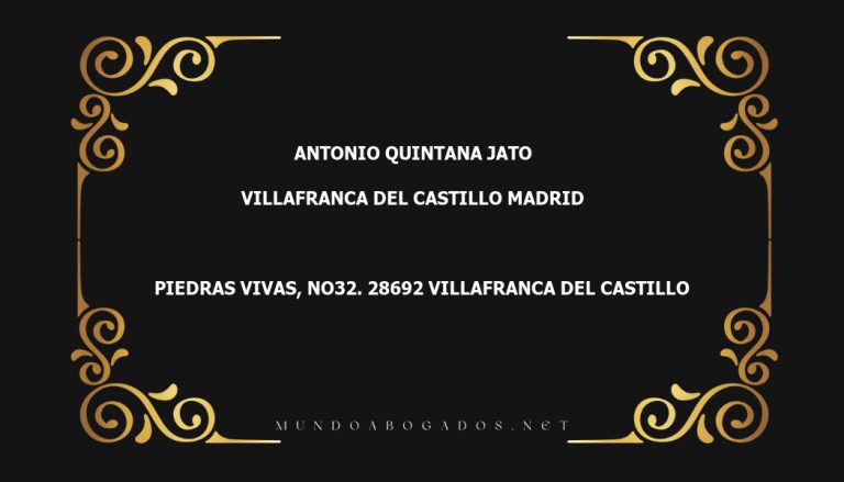 abogado Antonio Quintana Jato en la localidad de Villafranca del Castillo