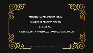 abogado Antonio Rafael Cuerda Riezu en la localidad de Pozuelo de Alarcon