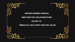 abogado Antonio Ramírez Morales en la localidad de Sant Cugat del Valles