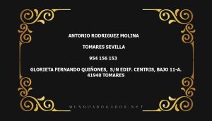 abogado Antonio Rodriguez Molina en la localidad de Tomares