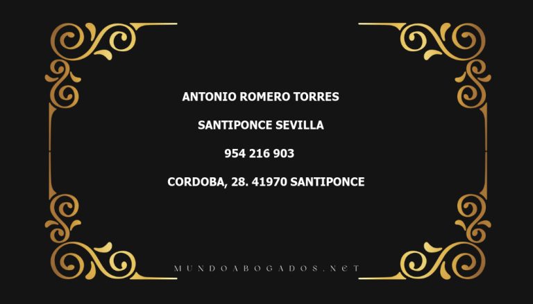 abogado Antonio Romero Torres en la localidad de Santiponce