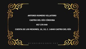 abogado Antonio Romero Villatoro en la localidad de Castro del Río